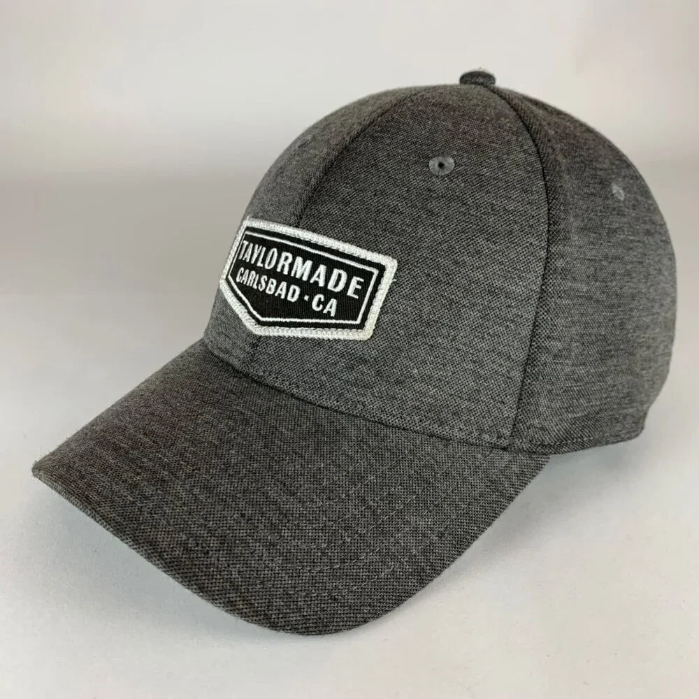 TaylorMade Golf Gray Stretch Fitted Hat Mens L/XL